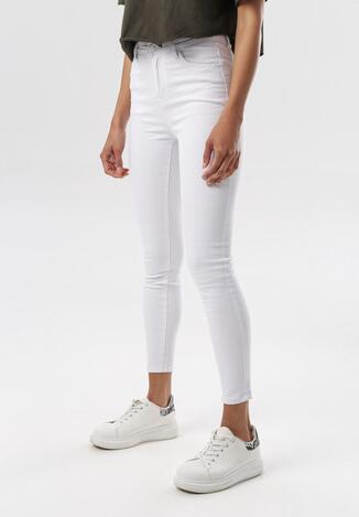 Białe Spodnie Skinny Thelgonia