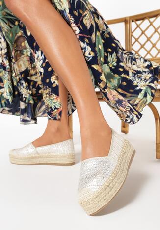 Srebrne Espadryle Corealina