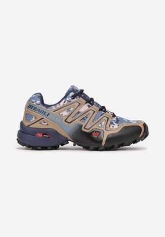 Beżowo-Niebieskie Buty Sportowe Nautinelle
