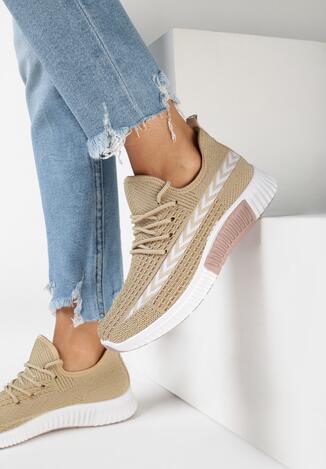 Beżowe Buty Sportowe Palareanes