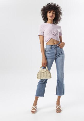 Niebieskie Jeansy Wide Leg Metiliria