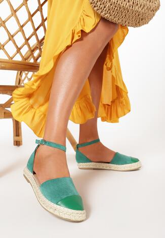 Miętowe Espadryle Arinoe