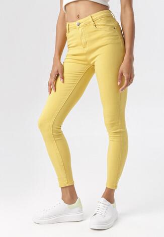 Żółte Spodnie Skinny Calyrei