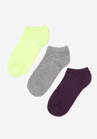 3-pack Fioletowo-Żółte Skarpety Leuriye