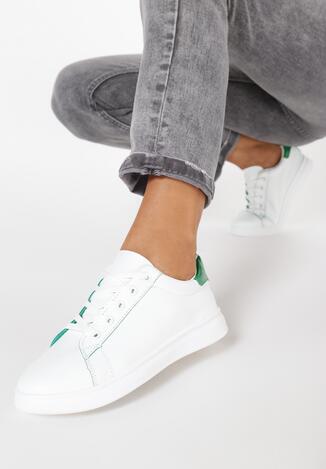 Biało-Zielone Buty Sportowe Avanah