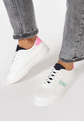 Biało-Niebieskie Buty Sportowe Nemenmisia