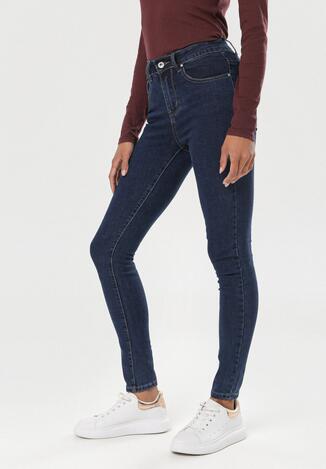 Granatowe Jeansy Skinny Thaneva