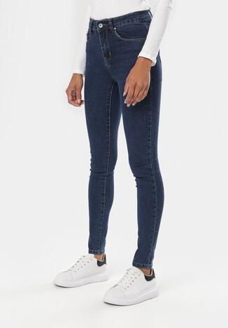 Granatowe Jeansy Skinny Aefer