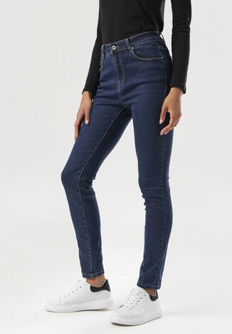 Granatowe Jeansy Slim Limeia