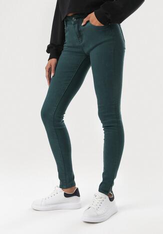 Zielone Jeansy Slim Haithea
