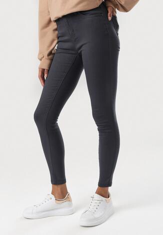 Granatowe Spodnie Skinny Ilareino