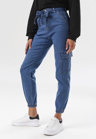 Niebieskie Jeansy Jogger Acalephonos