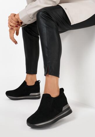 Czarne Sneakersy Evipeia