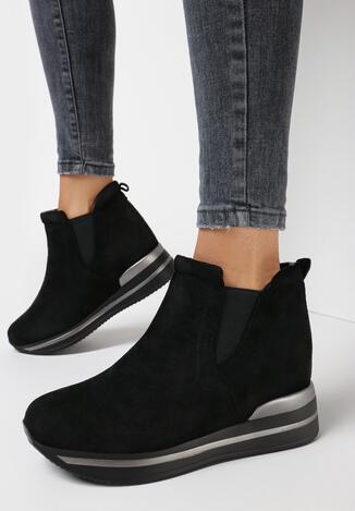 Czarne Sneakersy Ilenolla