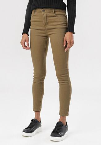 Beżowe Spodnie Skinny Hireia