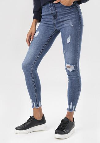 Niebieskie Jeansy Skinny Leulinai