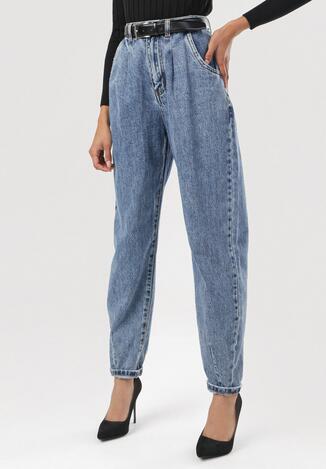 Niebieskie Jeansy Mom Fit Thalath