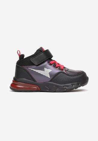 Czarno-Czerwone Buty Sportowe Qinsha