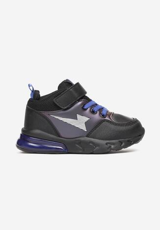 Czarno-Niebieskie Buty Sportowe Qinsha