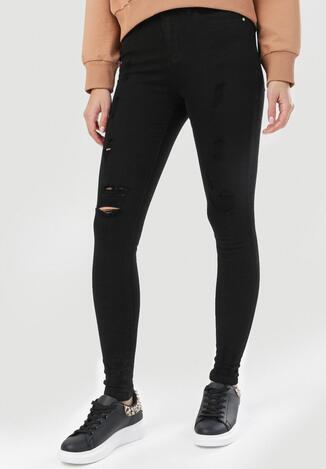 Czarne Spodnie Skinny Xenlenne