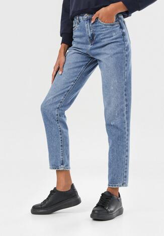 Niebieskie Jeansy Mom Fit Holahana