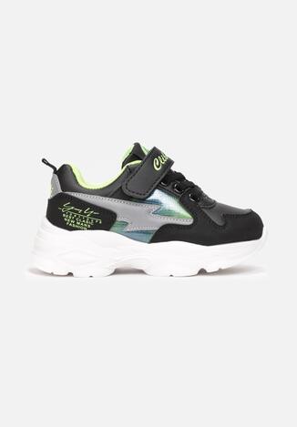 Czarno-Zielone Buty Sportowe Halanaestra