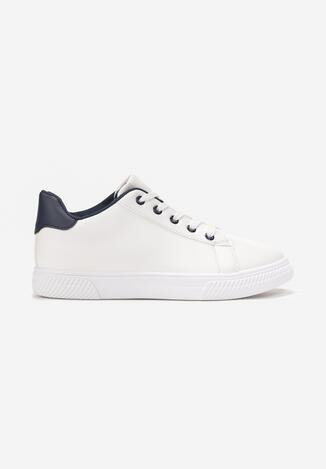 Biało-Granatowe Buty Sportowe Thelyss