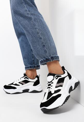 Biało-Czarne Sneakersy Yserlith