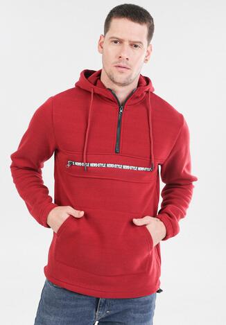 Bordowa Bluza Xenesh