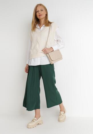 Zielone Spodnie Culottes Azaernixi