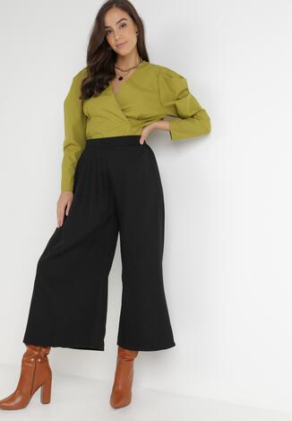 Czarne Spodnie Culottes Azaernixi