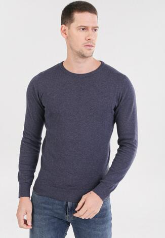 Granatowy Sweter Cahrtia