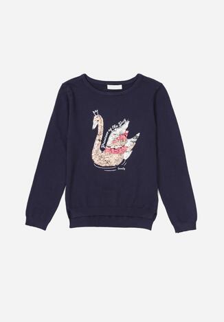 Granatowy Sweter Rhelaris
