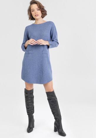 Granatowa Sukienka Thelora