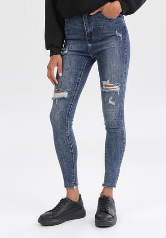 Niebieskie Jeansy Skinny Shirinana