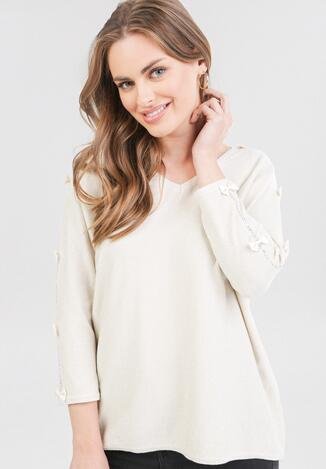 Kremowy Sweter Lilinorin