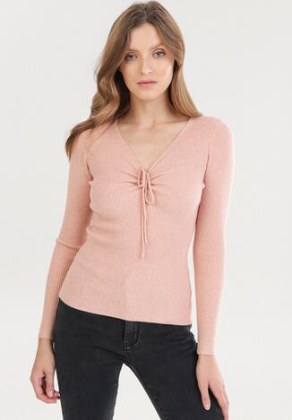 Różowy Sweter Cahrless