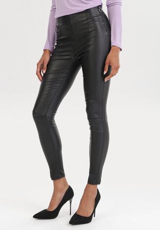 Czarne Spodnie Skinny Eshiroria