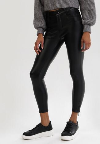 Czarne Spodnie Skinny Shyrynne