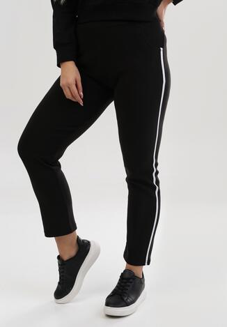 Czarno-Białe Legginsy Risney