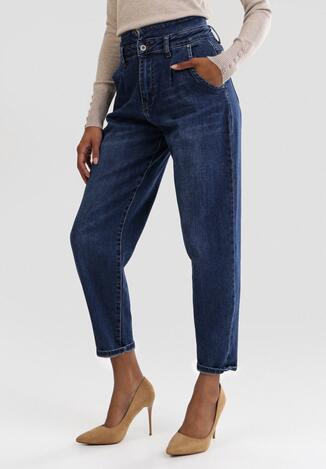 Granatowe Jeansy Slouchy Zrixsyss