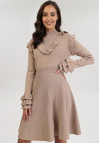 Beżowa Sukienka Qinthine