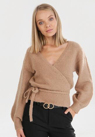 Ciemnobeżowy Sweter Wylineth