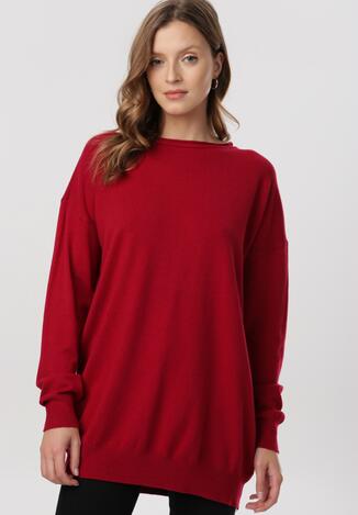 Bordowy Sweter Rhelsha