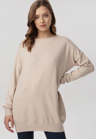 Jasnobeżowy Sweter Rhelsha
