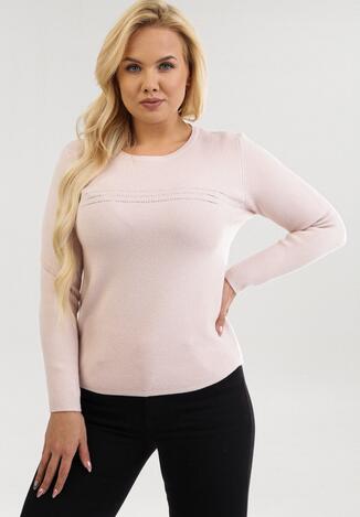 Jasnoróżowy Sweter Zarinoris