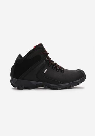 Czarno-Czerwone Buty Trekkingowe Shena