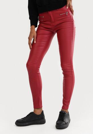 Czerwone Spodnie Skinny Klemene