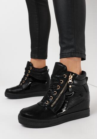 Czarne Sneakersy Aerelina