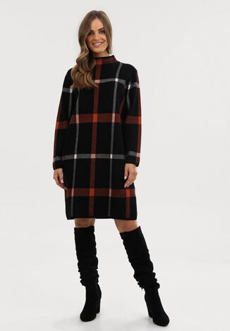 Camelowa Dzianinowa Sukienka Dzianinowa Clankeeper